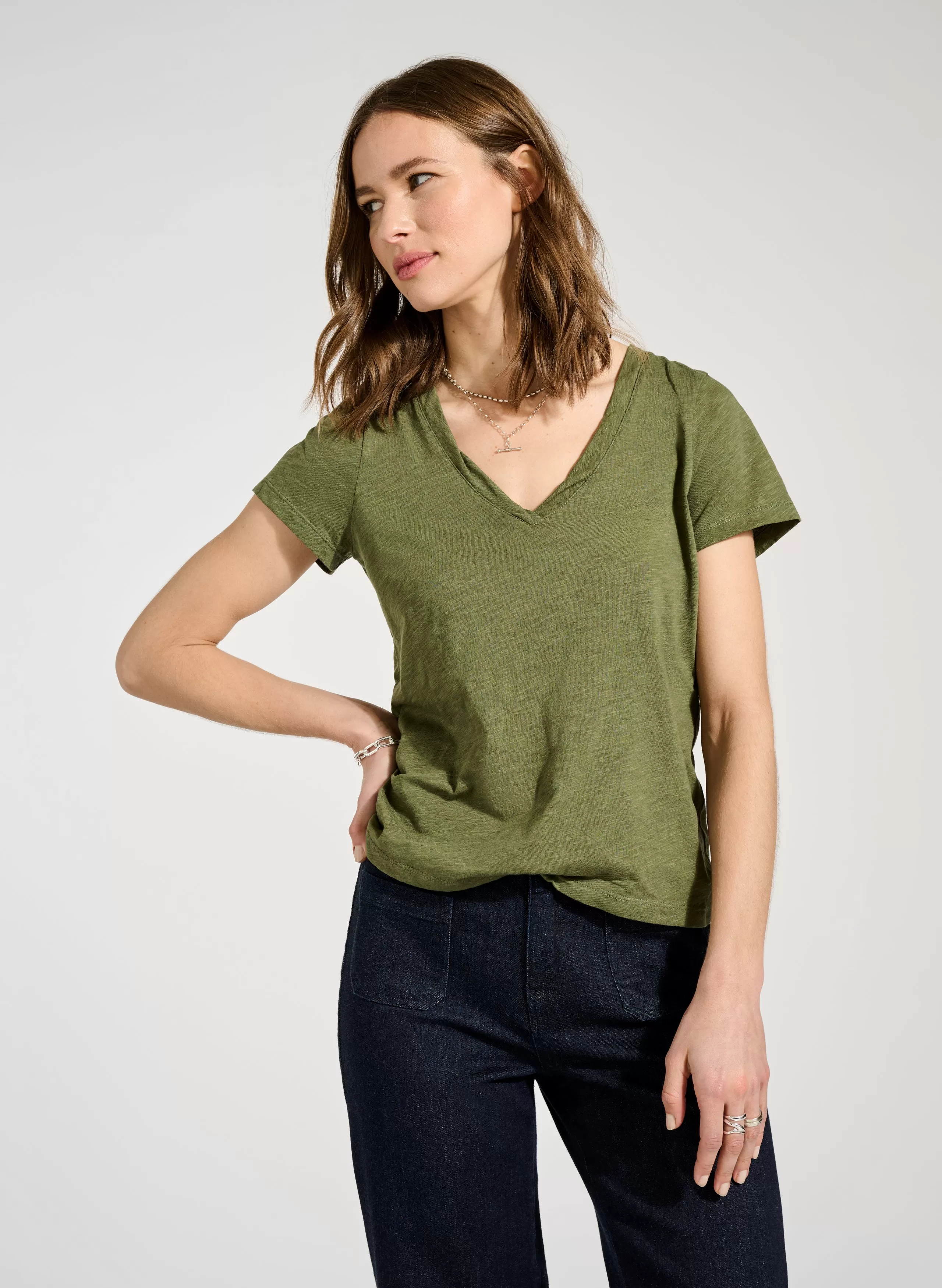 Baukjen Essentials Organic Cotton V-Neck Tee